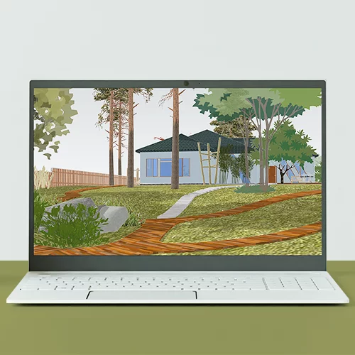 Банер курса SketchUP для ландшафтных дизайнеров