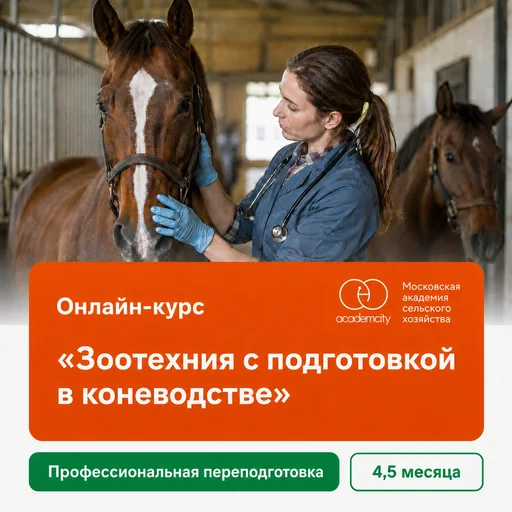 Онлайн-курс «Зоотехния с подготовкой в коневодстве»