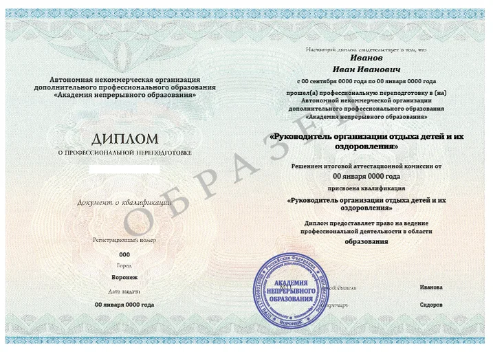 Директор детского лагеря
