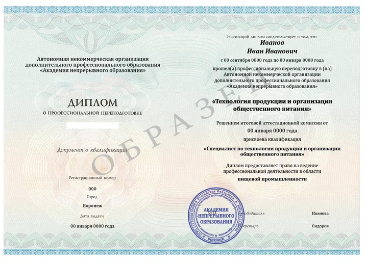 Технолог общественного питания
