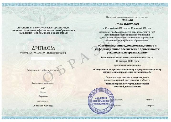 Организационное, документационное и информационное обеспечение управления организацией