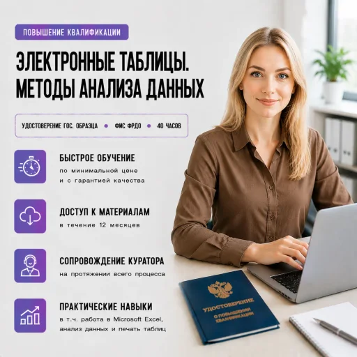 Профессиональная работа с электронными таблицами. Методы анализа данных