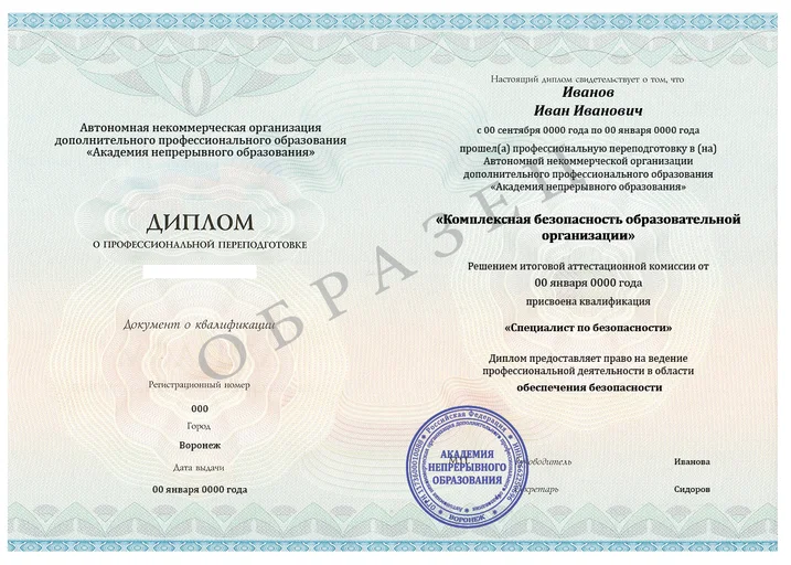 Комплексная безопасность образовательной организации