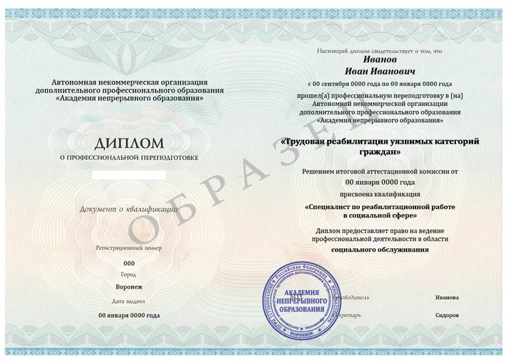 Трудовая реабилитация