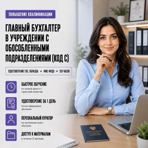 Главный бухгалтер в учреждении с обособленными подразделениями (код С)