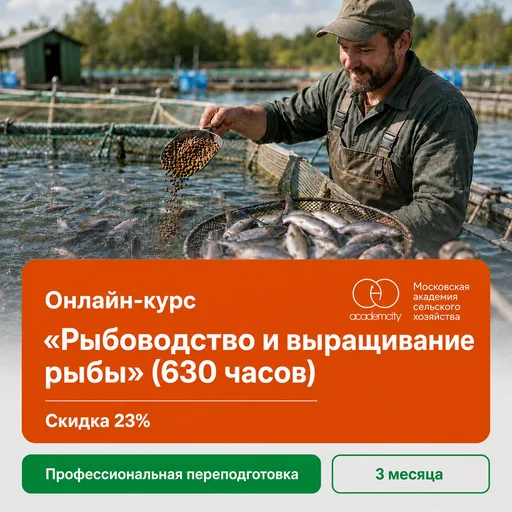 Онлайн-курс «Рыбоводство и выращивание рыбы» (630 часов)