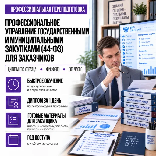 Профессиональное управление государственными и муниципальными закупками (44-ФЗ) для заказчиков​