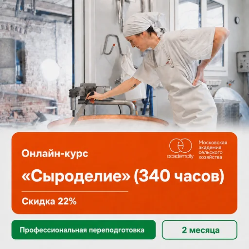 Онлайн-курс «Сыроделие» (340 часов)