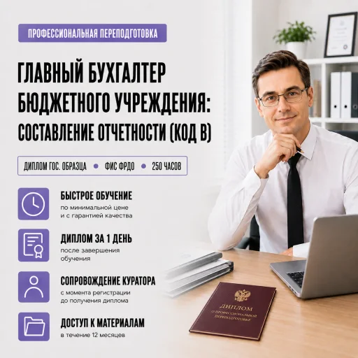 Главный бухгалтер бюджетного учреждения: составление и представление отчетности (код В)