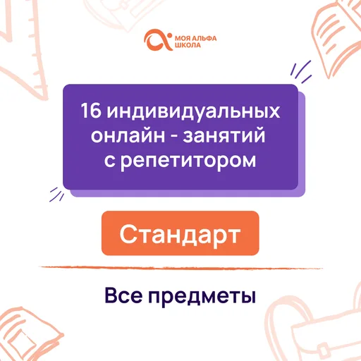16 индивидуальных онлайн - занятий с репетитором