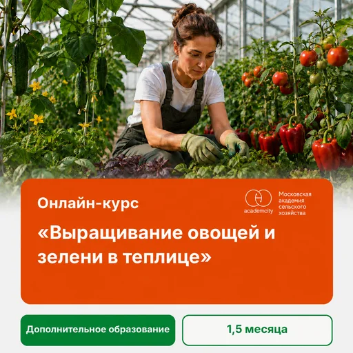 Онлайн-курс «Выращивание овощей и зелени в теплице»