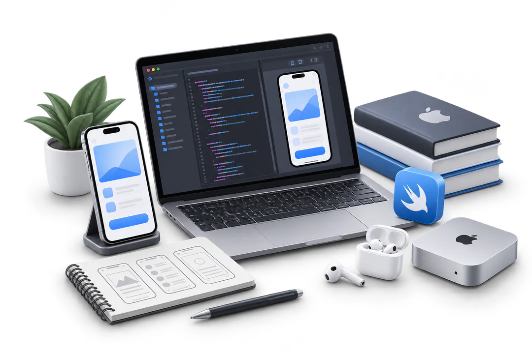 Иллюстрация обучения по теме «IOS-разработка»
