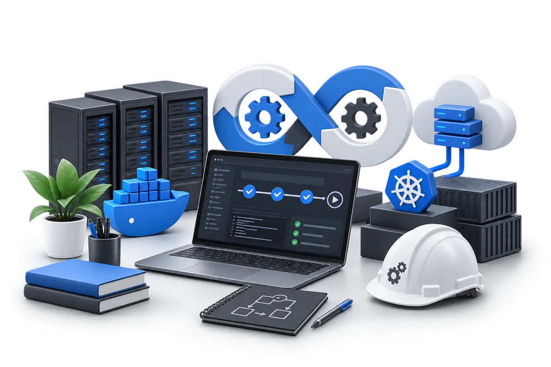 Иллюстрация обучения по теме «DevOps»