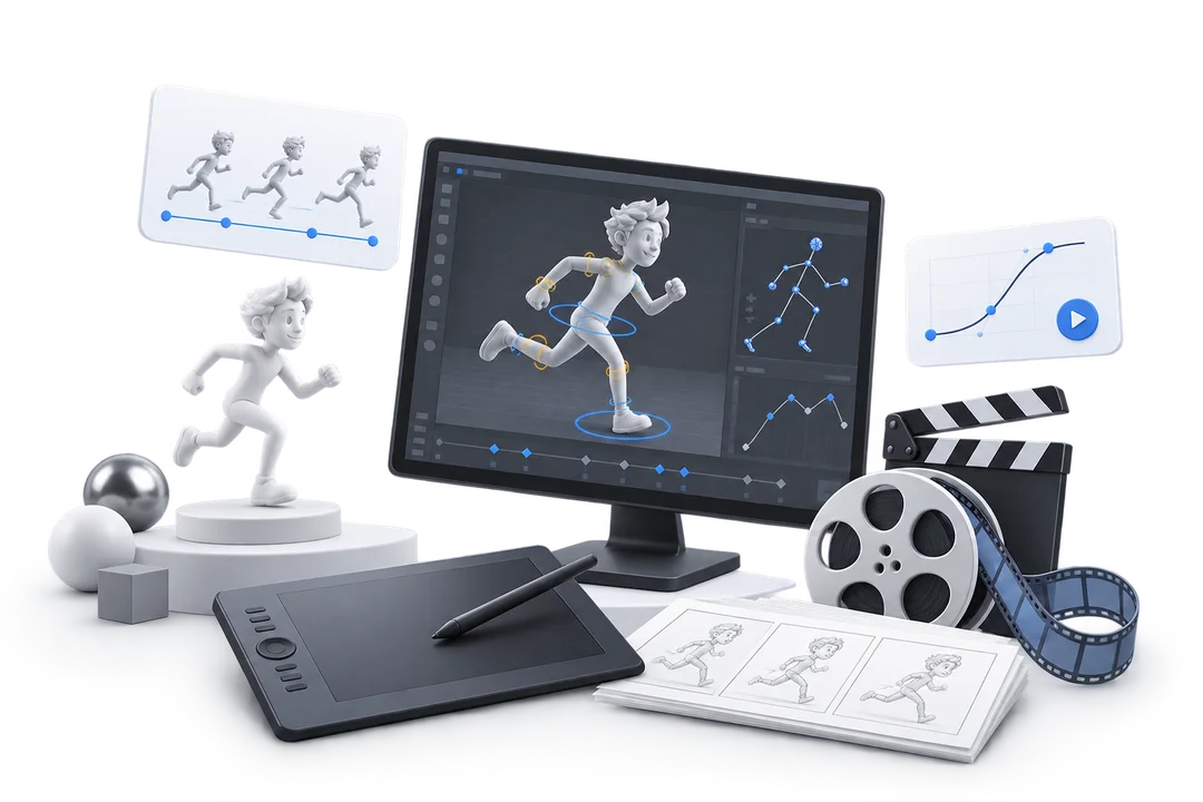Иллюстрация обучения по теме «3D-анимация»