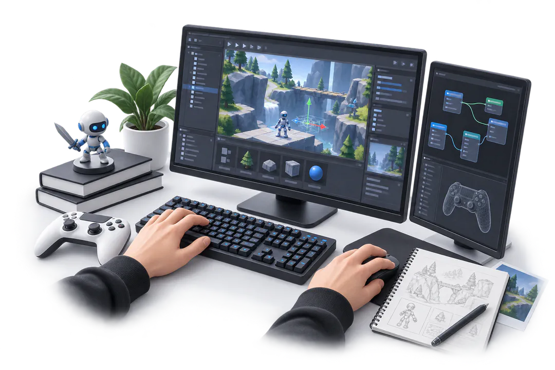 Иллюстрация обучения по теме «Разработка игр»