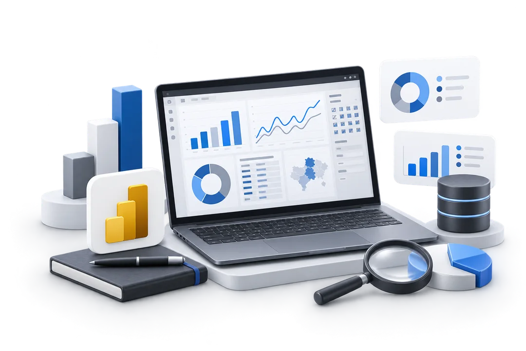Иллюстрация обучения по теме «Аналитика на Power BI»