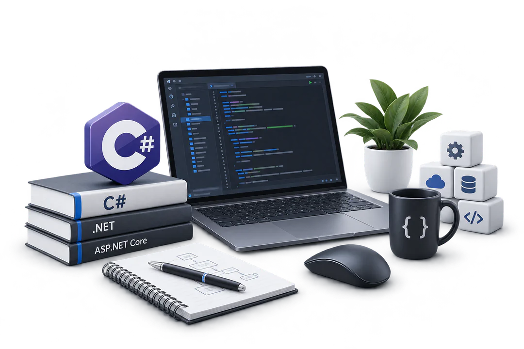 Иллюстрация обучения по теме «Разработка на C#»