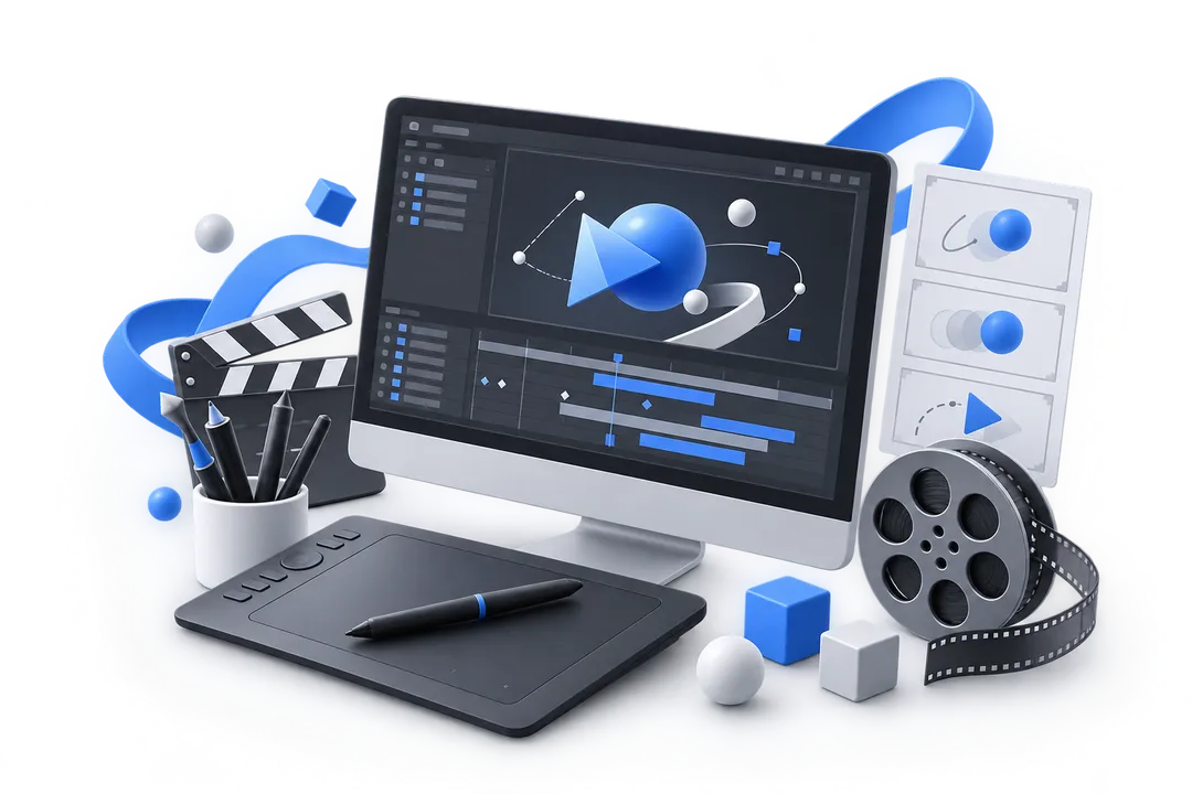 Иллюстрация обучения по теме «Motion-дизайн»