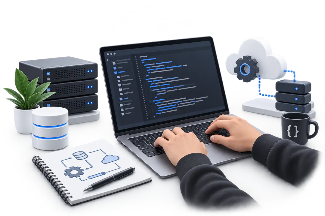 Иллюстрация обучения по теме «Backend-разработка»