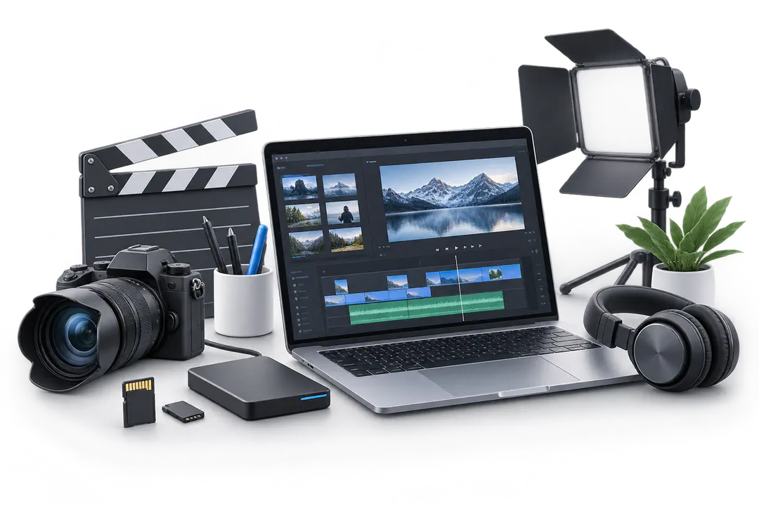 Иллюстрация обучения по теме «Создание и монтаж видео»