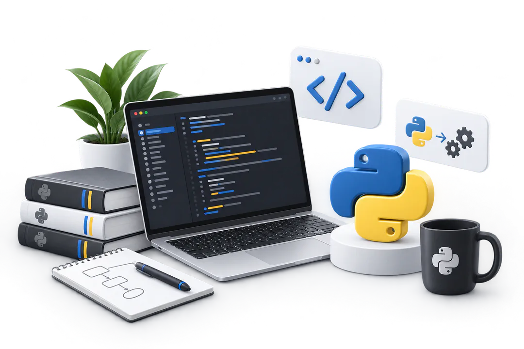 Иллюстрация обучения по теме «Python-разработка»