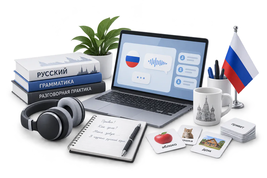 Иллюстрация обучения по теме «Русский как иностранный»