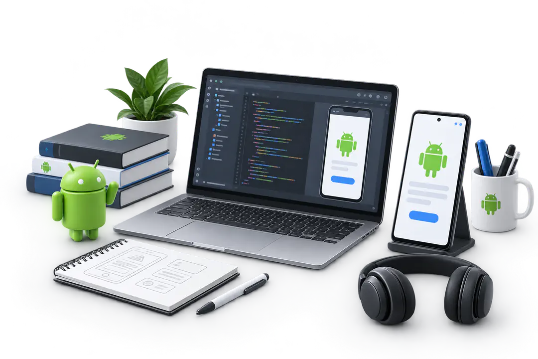 Иллюстрация обучения по теме «Android-разработка»