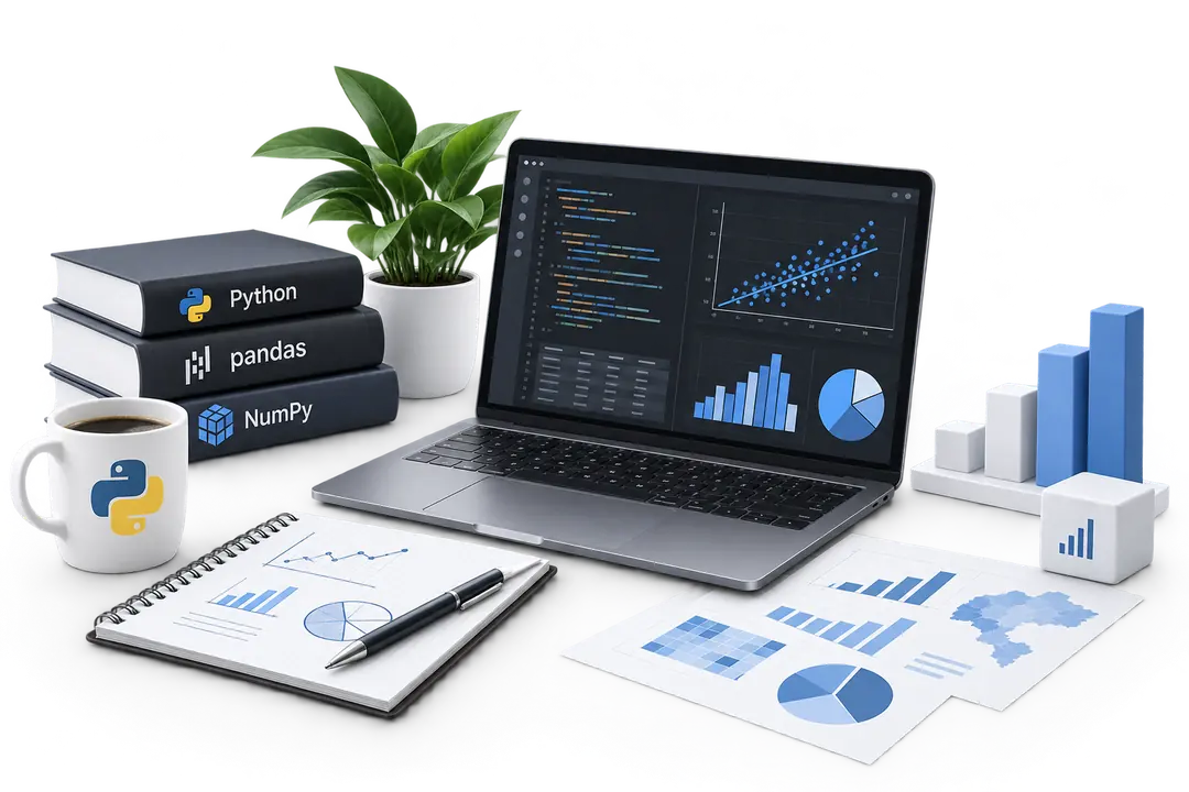 Иллюстрация обучения по теме «Аналитика на Python»