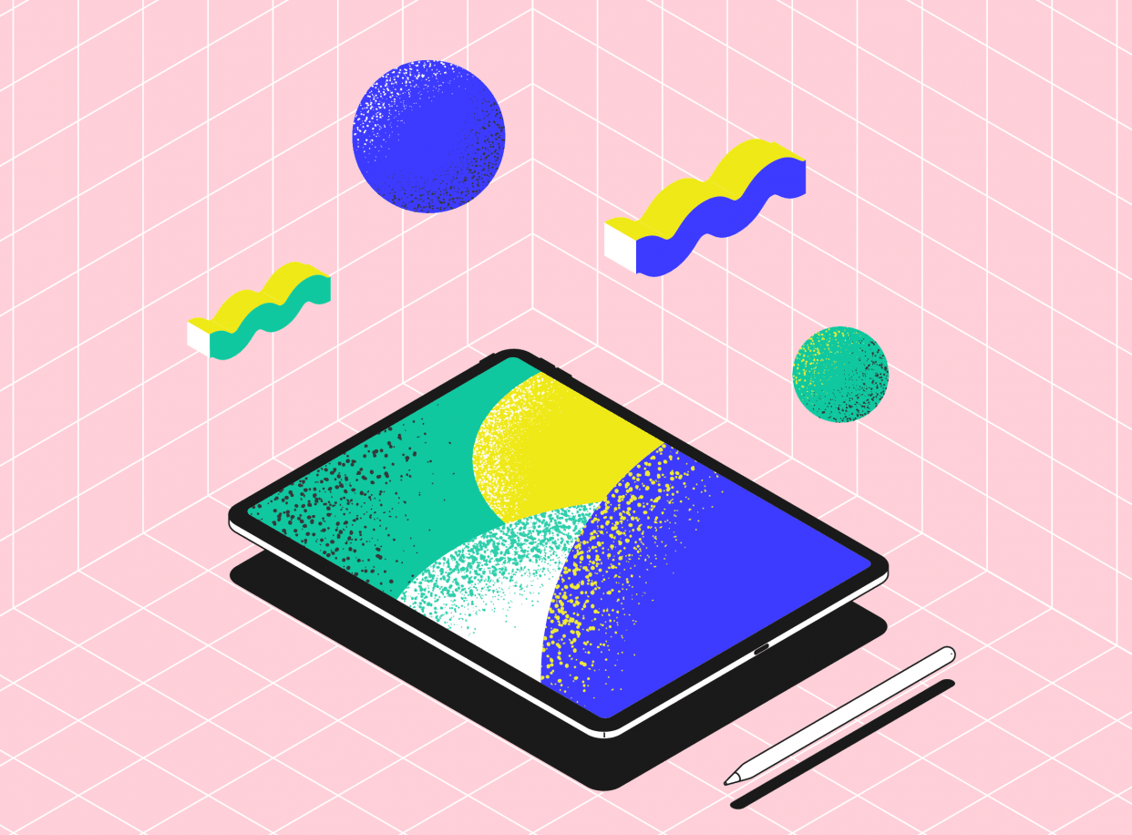 Банер курса Иллюстрация на iPad