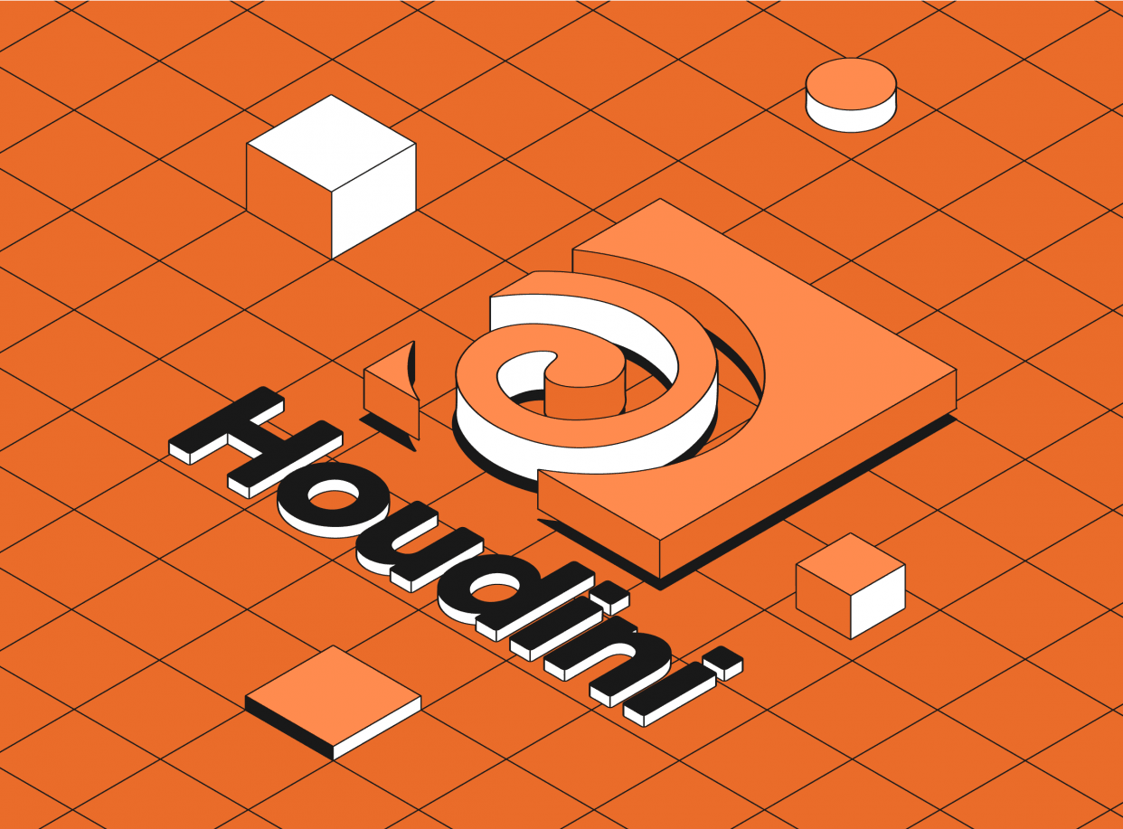 Банер курса Houdini c нуля до PRO